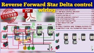 Reverse Forward Star Delta starter Control wiring