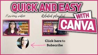 How To Make Your YouTube Endcard/Outro Using Canva| Create A YouTube Endslate Template Quick & Easy