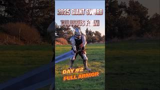 Giant Sword Training in Full Armor Day 2! Colossus Form