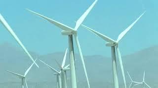 Dad notices just how huge the giant pinwheels, err, wind turbines are!