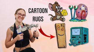 Custom Cartoon Rug Tufting ASMR ( Step by Step)