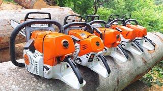 Stihl MS 661 vs. 500i vs. 462 vs. 461 vs. 400c  (same bar & chain)