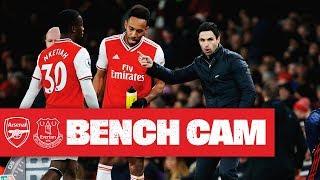 BENCH CAM | Arsenal 3-2 Everton | Premier League | Feb 23, 2020