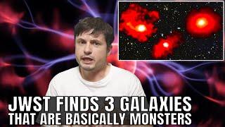 3 Red Monster Galaxies Are So Large They Shouldn't Be Possible