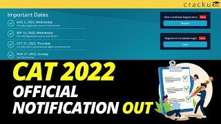 CAT 2022 Notification Out | Important Changes & Key Dates | CAT 2022 Exam Pattern