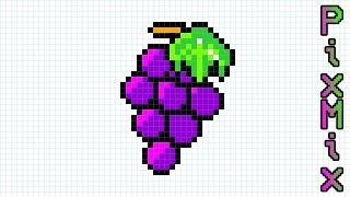 Рисуем по клеточкам сочный виноград Draw juicy grapes on the cells | shorts