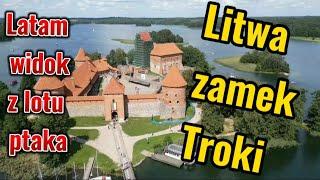 Litwa zamek w Trokach z drona