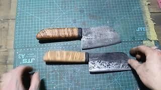 Сербский нож кухонный топорик ковка  топора из рессоры