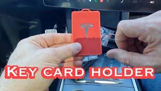 Tesla Key Card Holder Keychain