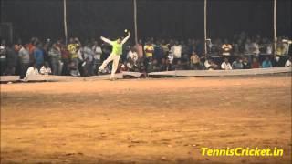 Sachin Kadam Batting in Tirupati Balaji Group Chashak 2015, Raigad, Tennis Cricket