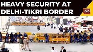 Heavy Security Deployment Ahead Of Centre-Farmers Meeting At Delhi-Tikri Border