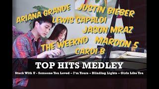 Ariana Grande & Justin Bieber - STUCK WITH U [+ more—Top Hits Medley] (Piano Cover) | PianistABC