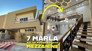 7 Marla Solar-Powered House for Sale | Extra Mezzanine Floor | Prime Location in Bahria Town