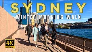 [4K] WINTER MORNING WALKING CITY OF SYDNEY AUSTRALIA