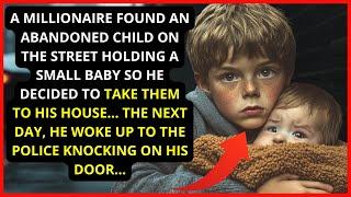 Millionaire found an abandoned child with a baby, he took them to his house, the next day the police