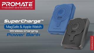 SuperCharge MagSafe & Apple Watch Wireless Charging Power Bank | PROMATE | PowerMag-Duo