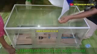 4 CARA MEMASANG SCOTLEAT AQUARIUM BAGROUND BIRU DENGAN UKURAN 92 X 50  PEMULA PASTI BISA 100 %