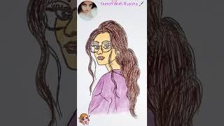 How to draw a Girl with Glasses step by step//Pencil sketch