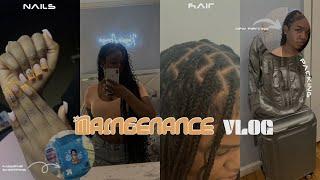 MAINTENANCE VLOG  | new piercing, nails, hair, packing & more