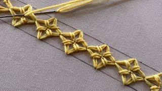 Awesome border embroidery |hand embroidery |hand craft |embroidery for beginners |kadhai