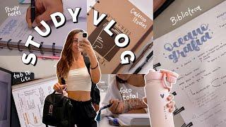 STUDY VLOG * UNIVERSITÁRIO * para NÃO ACUMULAR matéria (na biblioteca)