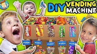 DIY Cardboard Dispenser Vending Machine!  FUNnel Vlog Fam