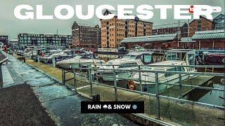 Gloucester in Rain ️ and Snow ️ | A Wintery City Walk | November 2024