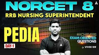 NORCET 8 & RRB Nursing Superintendent | PEDIA (Pediatrics) Exam Based Questions Day 1 | Vivek Sir