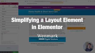 Simplifying a Layout Element in Elementor