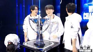 FAKER, GUMAYUSI AND KERIA LAUGH SO HARD - A MAN JUMPS AND RUNS ON THE STAGE | 2024 WORLDS | LOL