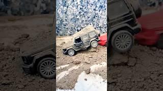 Crash Test  Collision  Mercedes G-WAGON Extreme mud offroad Scale model diecast miniature car