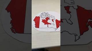 Drawing CANADA in my North America map #flag #map #canada #shorts