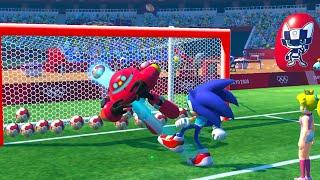 Mario & Sonic Tokyo 2020 Football: Sonic & Metal Sonic Team Up to Defeat Strong Opponents!