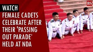 Watch: Female cadets celebrate after their 'Passing Out Parade’ at National Defence Academy, Pune