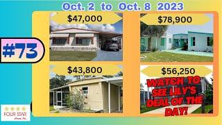 #73) 1 LEFT AT $56.2K!!  Four New Florida Mobile Home Listings.  FOR SALE!  Four Star, 10/8/23