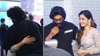 Allu Arjun Tight HUGS Actress Rashmika Mandanna | Pushpa Thank You Meet