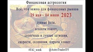 Финансовая астрология. Обзор прошедшей недели и прогноз на следующую 29 мая 2023 @AstroTraderDY