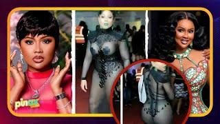 Kas3 Hmmm; McBrown Stirs the Internet with A Disgrace Dress That Shows  B00bs, Nipples & Butt.