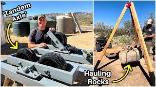 Homebuilt ROCK Hauling Trailer w/ DUAL Axles (sorta/kinda ) - How To Build