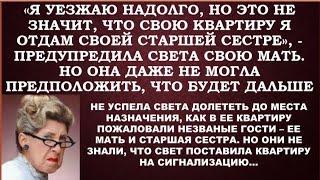 Света не сказала матери, что поставила сигнализацию. И когда она уехала, у нее были незваные гости