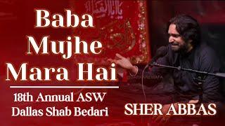 Baba Mujhe Mara Hai | Noha Bibi Sakina (S.A) | Sher Abbas | Dallas Shab Bedari