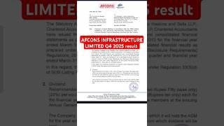 AFCONS INFRASTRUCTURE LIMITED Q4 2025 result #finance #result #news