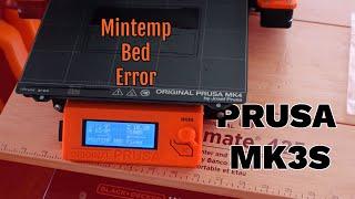 How to Resolve Mintemp Bed Error on Prusa MK3S