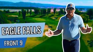 The NARROWEST Golf in Palm Springs | Eagle Falls Golf Course FRONT 9 with Hole Flyovers