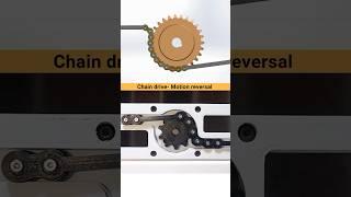 Reversing motion mechanism with a chain drive ️‍️ #cad #newinventions #mecanica #3d #mechanism