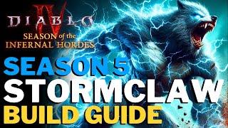 Diablo 4 - STORMCLAW Druid Build Guide! Incredibly Fun! // Lucky Lightning Claw (Season 5)