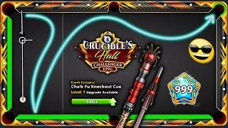 8 ball pool - I MET LEVEL 999  596 Pieces Chalk-Fu Cue Level Max - Crucible's Hall Epic GamingWithK