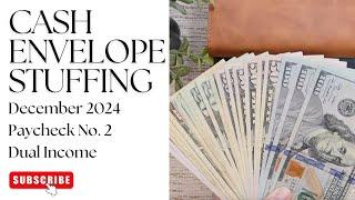 Cash Envelope Stuffing | December 2024 Paycheck No. 2  | $900 | Debt Free Journey | Budgeting