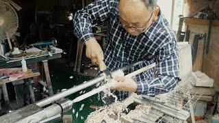 process of making billiard cues with delicate technology. Korean Billiards Cue Stick Master