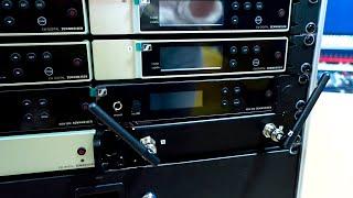 HOW TO INSTALL 1/4 WAVELENGTH ANTENNAS ON THE FRONT OF THE WIRELESS MICROPHONE SYSTEM RACK